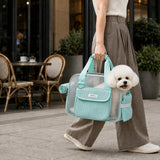 Bolso transportador de malla para perro | acolchado, correa ajustable
