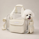Bolso transportador de malla para perro | acolchado, correa ajustable