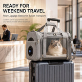 Bolso transportador ventilado para perro y gato | ventilador USB, plegable