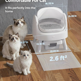 Caja de arena autolimpiante para gato | contenedor de 10 L, limpieza automática