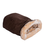 Cama cueva para gato de gamuza sintética | felpa suave, 51 x 36 x 25 cm