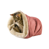 Cama cueva para gato de gamuza sintética | felpa suave, 51 x 36 x 25 cm