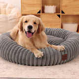 Cama tipo dona para perro | borde alto, base antideslizante