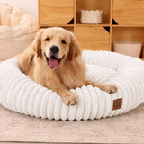 Cama tipo dona para perro | borde alto, base antideslizante