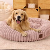 Cama tipo dona para perro | borde alto, base antideslizante