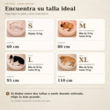 Cama tipo dona para perro | borde alto, base antideslizante