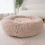 Cama tipo dona para perro | laterales acolchados, funda lavable