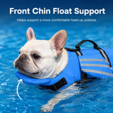 Chaleco salvavidas reflectante para perro | flotador para barbilla, tallas XS a XL