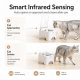 Comedero automático con tapa para gato | 360 a 380 ml, recargable