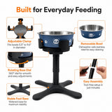 Comedero elevado inclinado para perro | 3 alturas, acero inoxidable