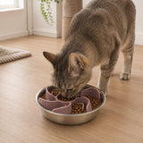 Comedero lento espiral para perro y gato | silicona ajustable, acero inoxidable