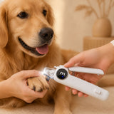 Cortaúñas eléctrico 2 en 1 para perro | con lima, luz LED y 3 niveles de ajuste