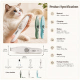 Cortadora de pelo para mascotas con aspiración | USB, para perro y gato