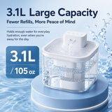 Fuente de agua inalámbrica para gato con sensor de movimiento | 3,1 L, batería recargable
