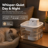 Fuente de agua inalámbrica para gato con sensor de movimiento | 3,1 L, batería recargable