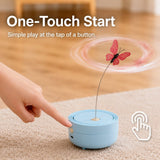 Juguete automático con mariposa giratoria para gato | resina ABS, recargable USB