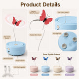 Juguete automático con mariposa giratoria para gato | resina ABS, recargable USB