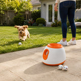 Lanzador automático de pelotas para perro | 3 distancias, uso en interiores y patio