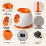 Lanzador automático de pelotas para perro | 3 distancias, uso en interiores y patio