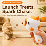 Lanzador interactivo de premios para gato | con láser, 2 en 1, para juegos en casa