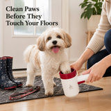 Limpiador eléctrico de patas para perro | silicona, un botón, para paseos y barro