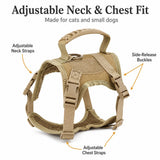 Pechera táctica para perro | ajustable, malla transpirable, talla única