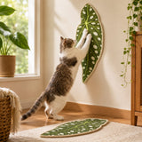 Rascador de sisal adhesivo para gato | diseño botánico, para pared y piso