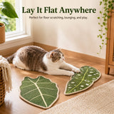 Rascador de sisal adhesivo para gato | diseño botánico, para pared y piso