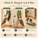 Rascador de sisal adhesivo para gato | diseño botánico, para pared y piso