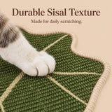 Rascador de sisal adhesivo para gato | diseño botánico, para pared y piso